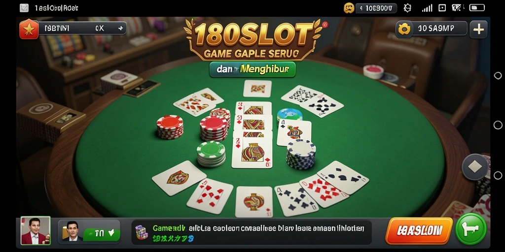Tampilan gameplay Gaple yang seru dan interaktif di 180SLOT.