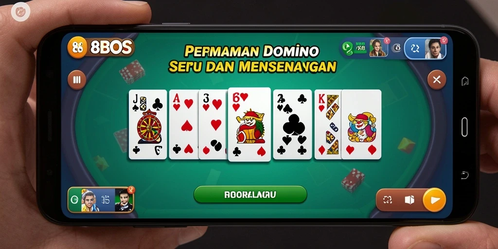 Tangkapan layar menunjukkan gameplay seru Domino di 88BOS.