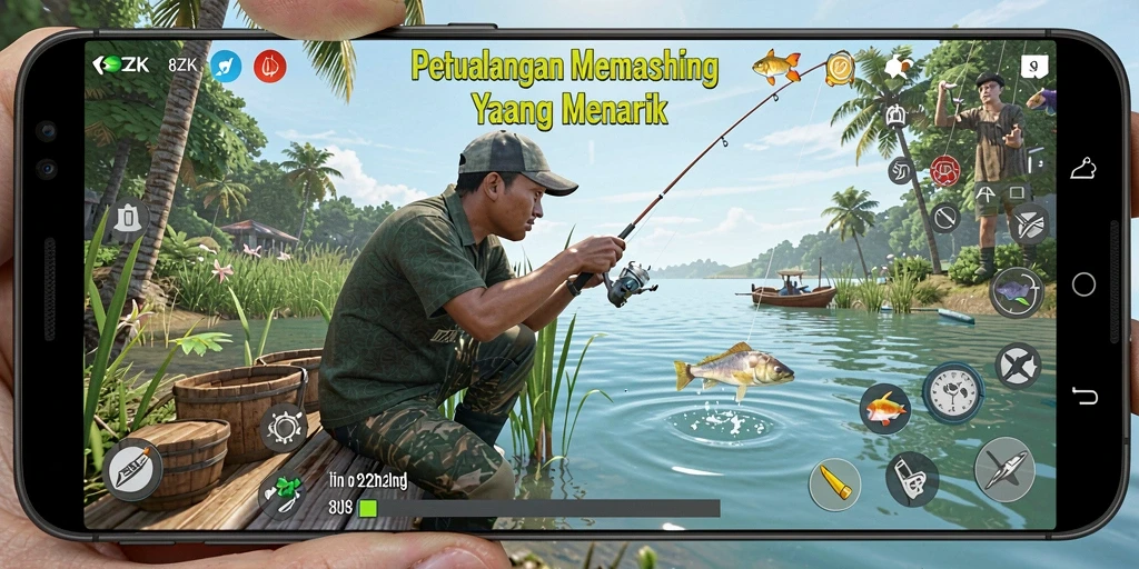Tangkapan ikan yang spektakuler dalam gameplay 8ZK.