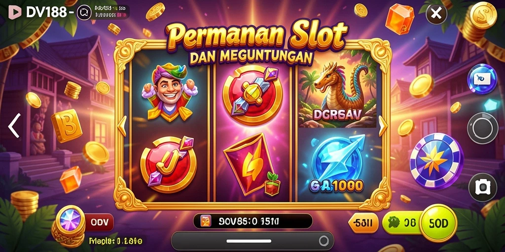 Tampilan seru gameplay DV188 dengan nuansa slot yang menarik.