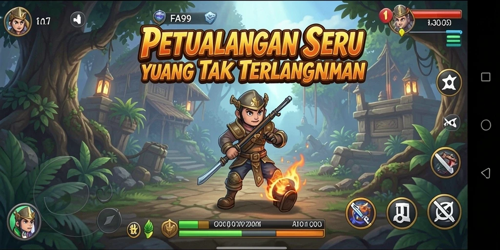 Tampilan gameplay FA99 yang menegangkan dalam petualangan epik.