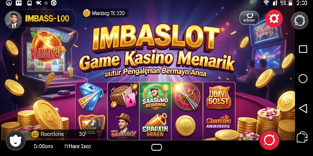 Tampilan layar permainan IMBASLOT yang menarik dan memukau.