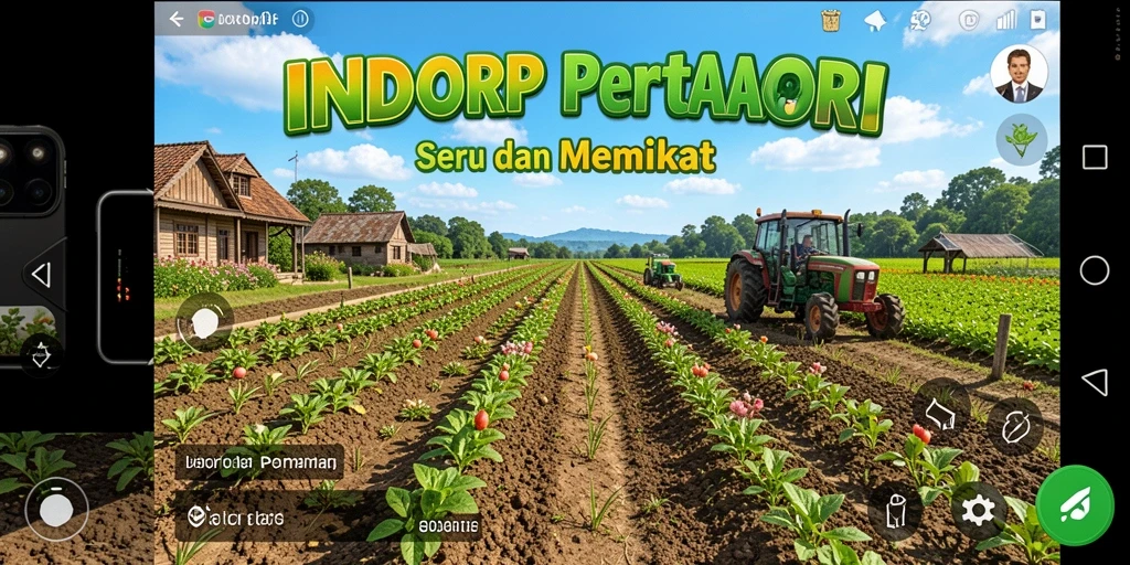 Gameplay seru di INDORP dengan berbagai aktivitas pertanian.