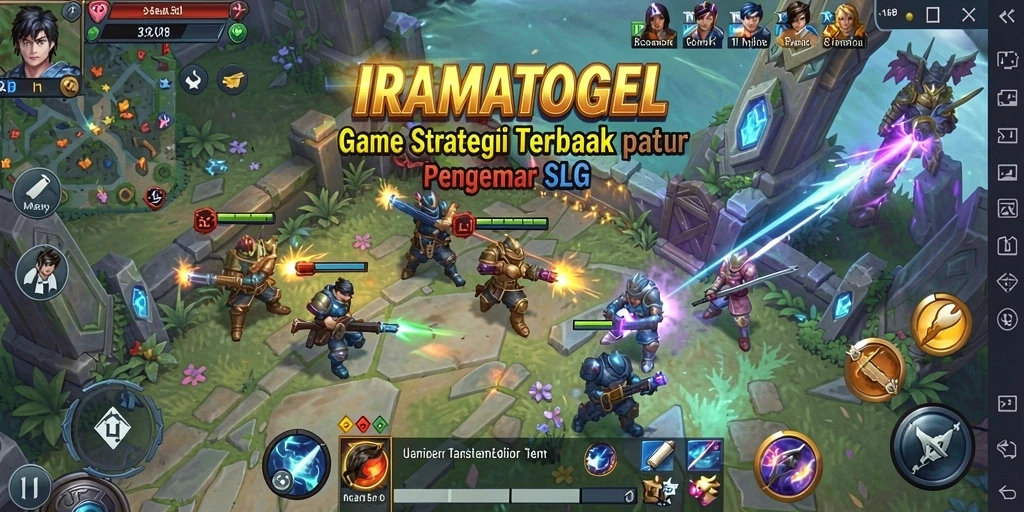 Tampilan gameplay strategis dan interaksi antar pemain dalam IRAMATOGEL.
