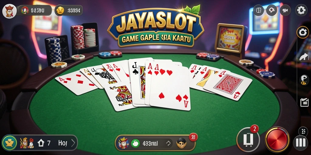 Tampilan permainan Gaple yang mendebarkan di JAYASLOT.