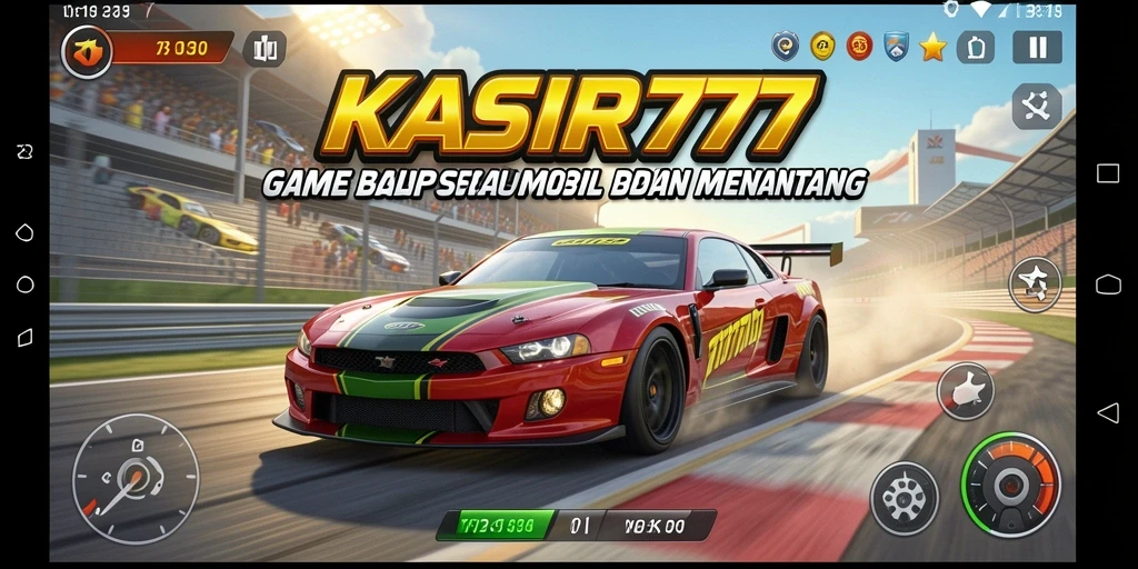 Tampilan gameplay KASIR777 yang seru dan adiktif dengan mobil balap beraksi.