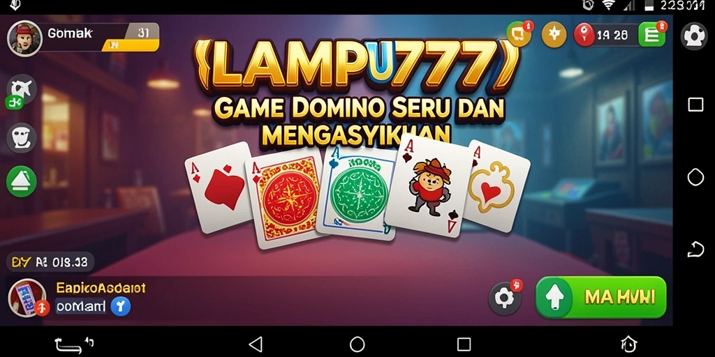 Tampilan gameplay seru LAMPU777 dengan desain kartu yang menarik.