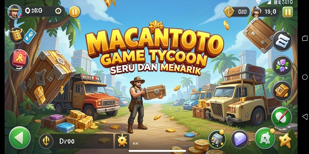 Gameplay seru dalam game Tycoon MACANTOTO dengan manajemen bisnis yang menarik.