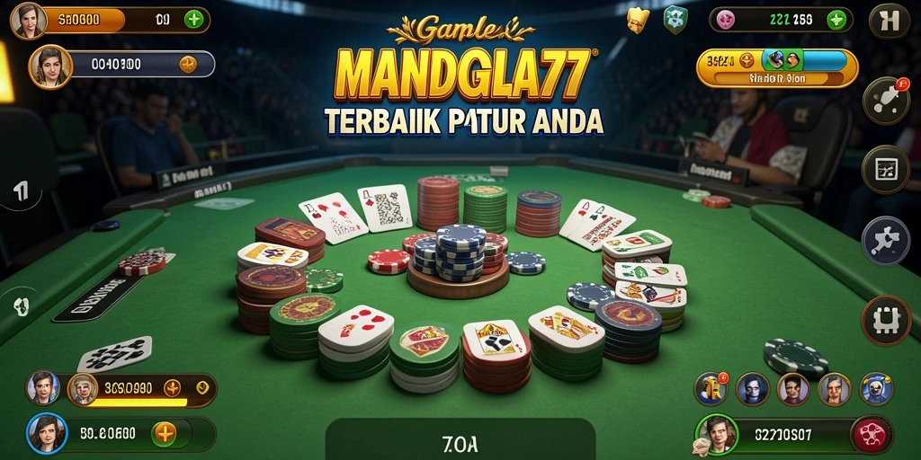 Tampilan gameplay Gaple yang seru dan interaktif di MANDALA77.