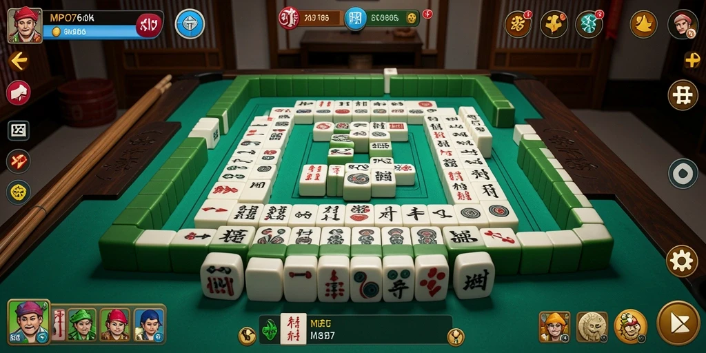 Tampilan screenshot MPO76 menampilkan gameplay Mahjong yang menarik.