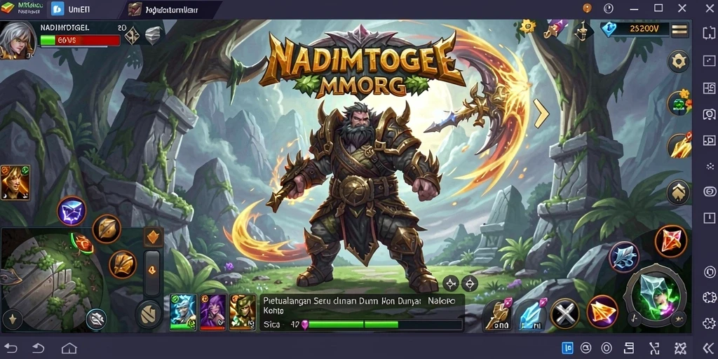 Screenshot gameplay NADIMTOGEL menampilkan aksi pertarungan yang seru dan interaksi antar pemain.