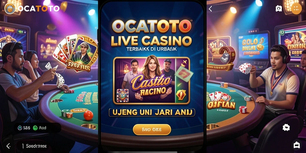 Tampilan gameplay Live Casino OCATOTO yang mengasyikkan dan interaktif.