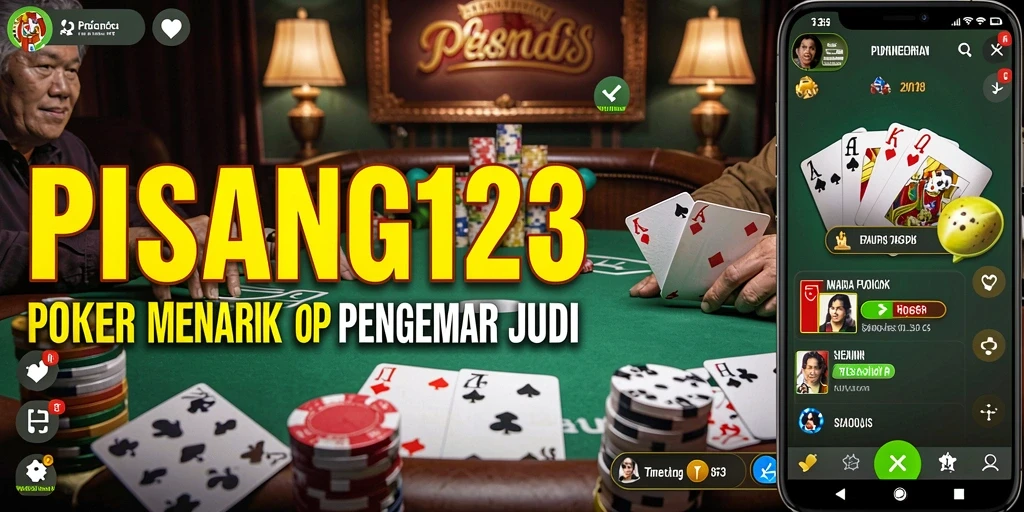 Tampilan antarmuka permainan poker yang seru di PISANG123.