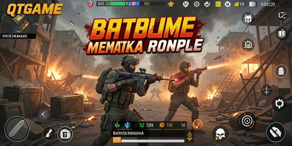 Tangkapan layar menunjukkan aksi pertarungan dalam QTGAME yang mendebarkan.