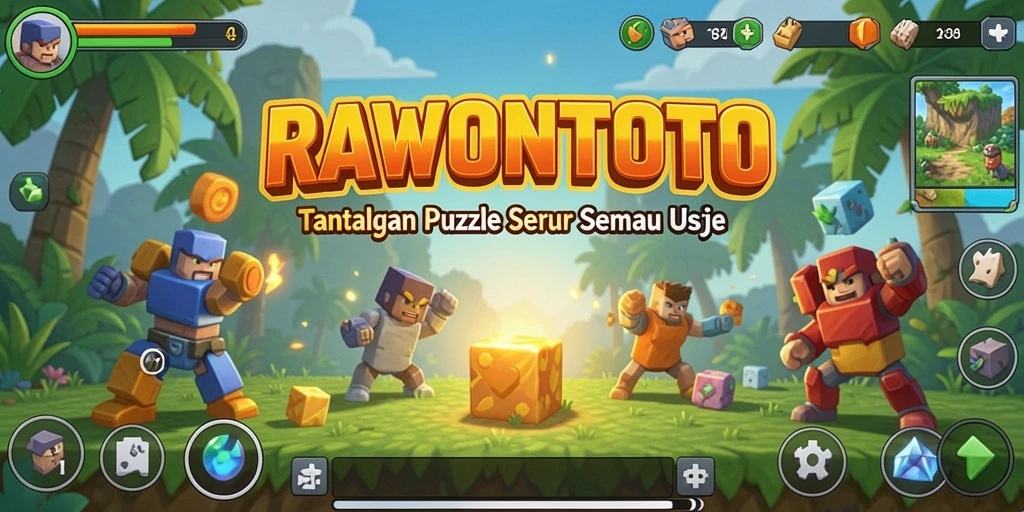 Tangkapan layar gameplay RAWONTOTO menampilkan tantangan puzzle menarik.
