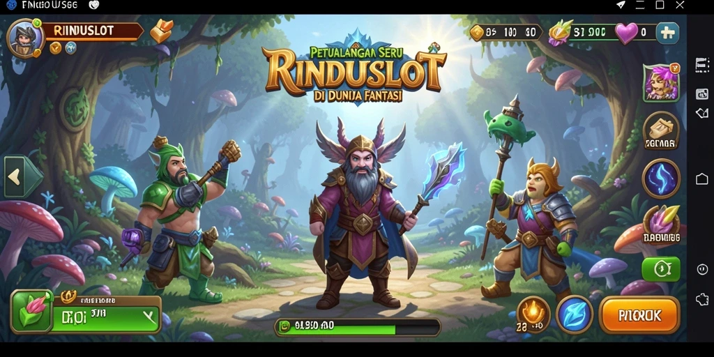 Screenshot utama RINDUSLOT menampilkan aksi petualangan menarik.