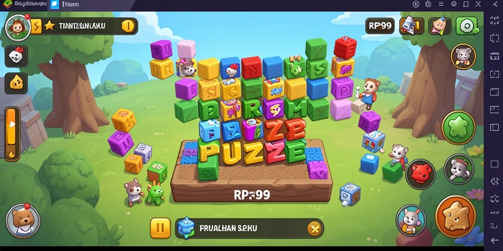 Tampilan gameplay RP99 dengan berbagai teka-teki menarik.