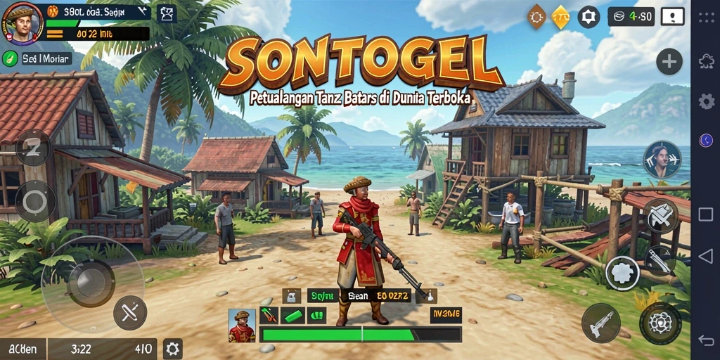 Tampilan gameplay SONTOGEL menampilkan dunia terbuka yang mengesankan.