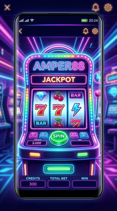 Tampilan utama aplikasi amper88 yang menarik.